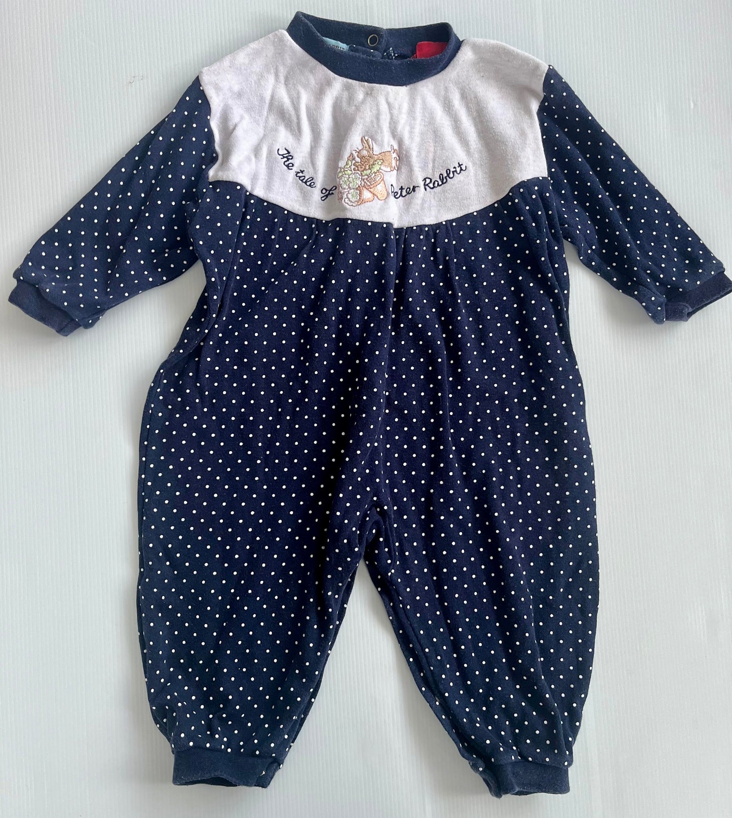 Peter Rabbit vintage polka dot romper size 0