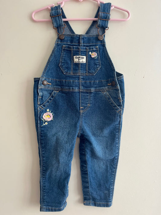 Oshkosh floral overalls 9M