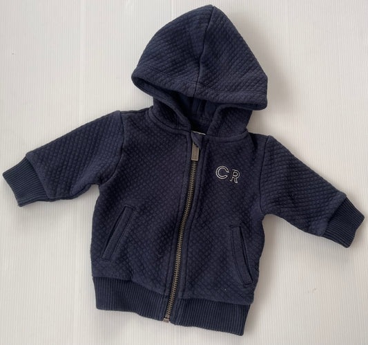 CR quilt zip hoodie 0-3M