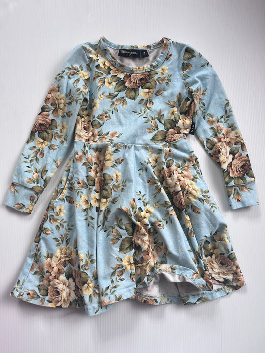 Rock your kid blue dress size 3