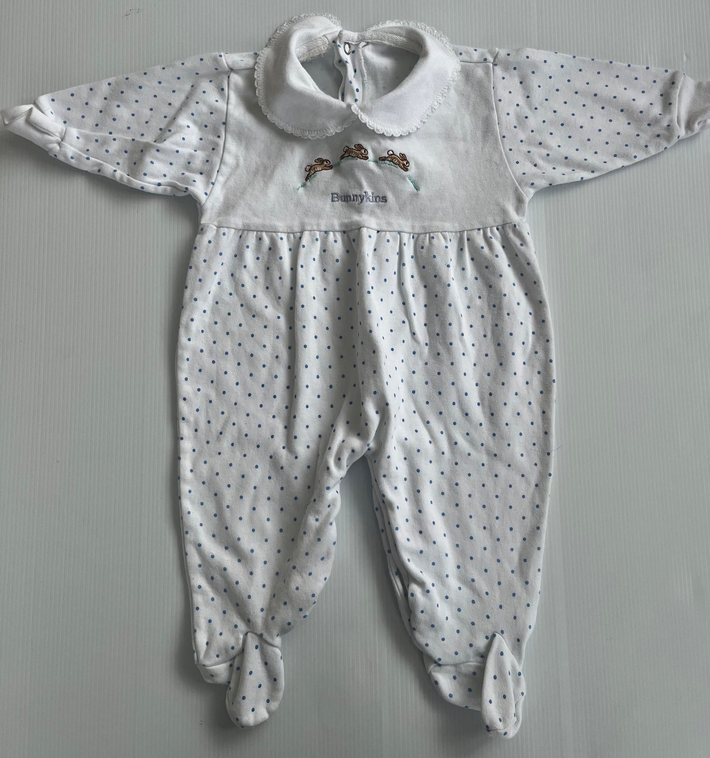 Bunnykins polka dot onesie 3-6M