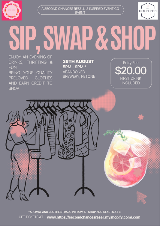 Sip, Swap & Shop – Event Ticket
